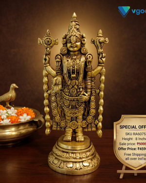 Brass Chain Balaji Idol – 8”