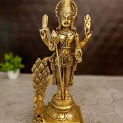 Brass Murugan With Peacock On Square Base – 14.5”
