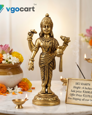 Brass Dhanvantari idol – 6”