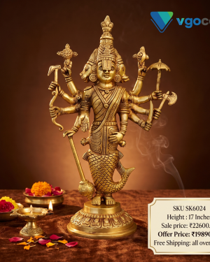 Brass Dasavatharam Statue – 17”