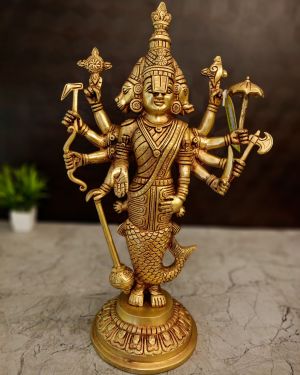 Brass Dasavatharam Statue – 17”
