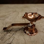 Brass Polished Pooja aarti rose gold 3″