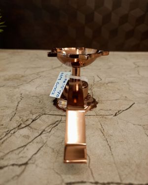 Brass Polished Pooja aarti rose gold 3″