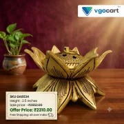 Brass Lotus Dhoop Holder 2.5″