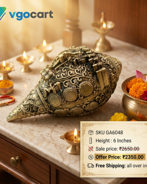 Brass Fine Art Dasavatharam Sangu – 6”