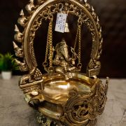 Brass Ganesh Uruli 17 ”