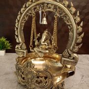 Brass Ganesh Uruli 17 ”