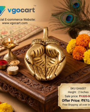 Brass Two Hand Aarathi Deep – 2”