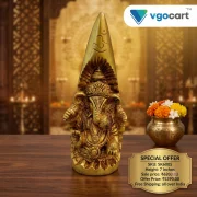 Brass Ganesh On Horn 7″