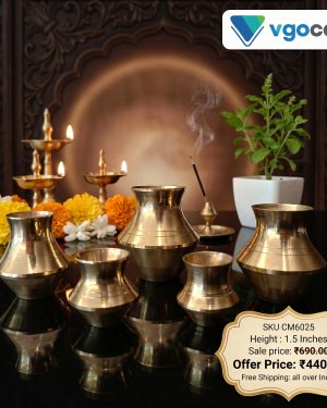 Brass Kubera Pot 1.5”
