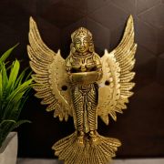 Brass Pavai Diya Wall Mount – 8.5′