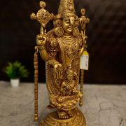 Brass Chain Balaji With Lakshmi – 19.5”