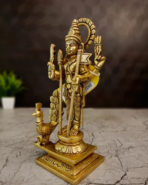 Brass Murugan Idol 9.5″