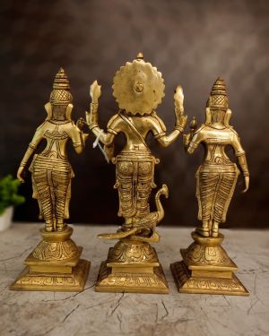 Brass Murugan Valli Deivanai 12”