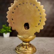 Brass Single Face Peacock Diya – 9”