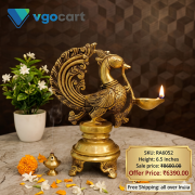 Brass Single Face Big Annam Diya – 8.5”