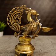 Brass Single Face Big Annam Diya – 8.5”