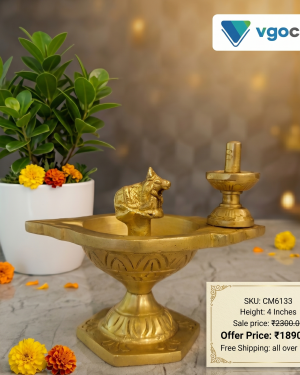Brass Pradosha diya 4”