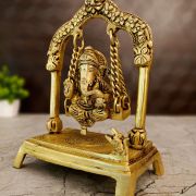 Brass Swing Ganesh Idol – 7.5”